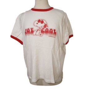 Vintage 1970s 70s Joe Cool Snoopy Peanuts Ringer Tee Shirt